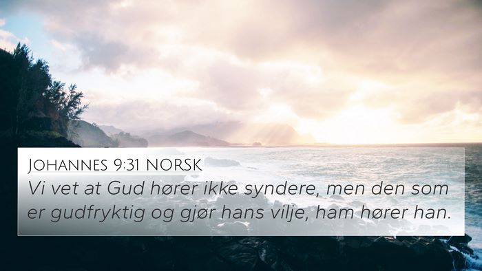 Johannes 9:31 NORSK Bible Verse Image