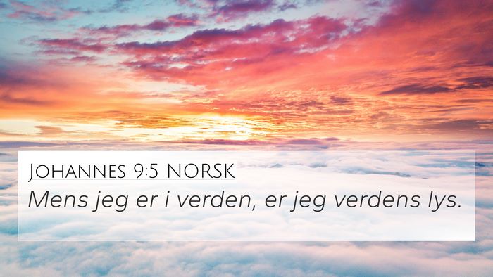 Johannes 9:5 NORSK Bible Verse Image