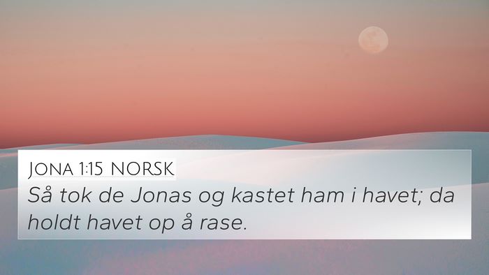 Jona 1:15 NORSK Bible Verse Image