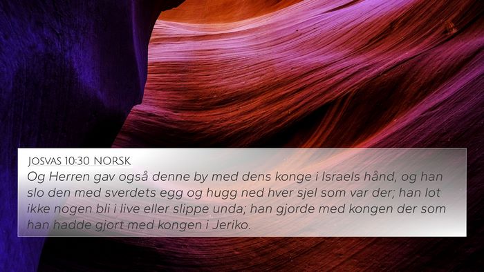 Josvas 10:30 NORSK Bible Verse Image