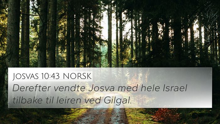 Josvas 10:43 NORSK Bible Verse Image