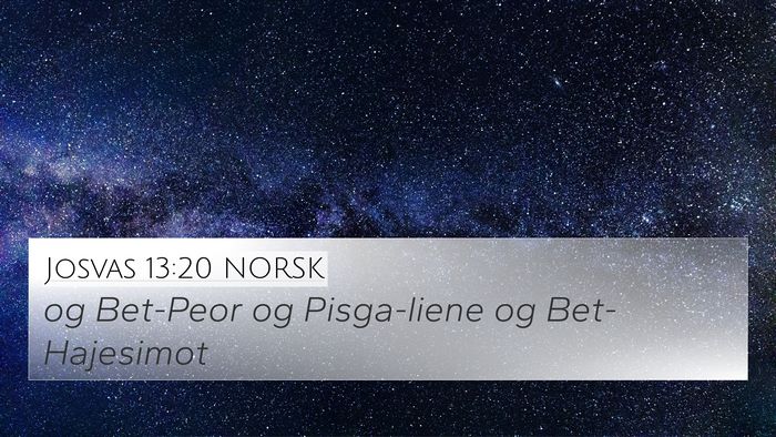 Josvas 13:20 NORSK Bible Verse Image