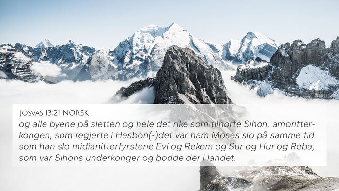 Josvas 13:21 NORSK Bible Verse Image