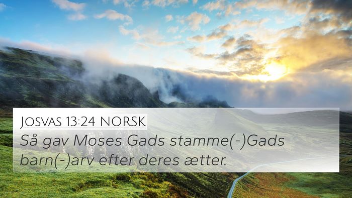 Josvas 13:24 NORSK Bible Verse Image