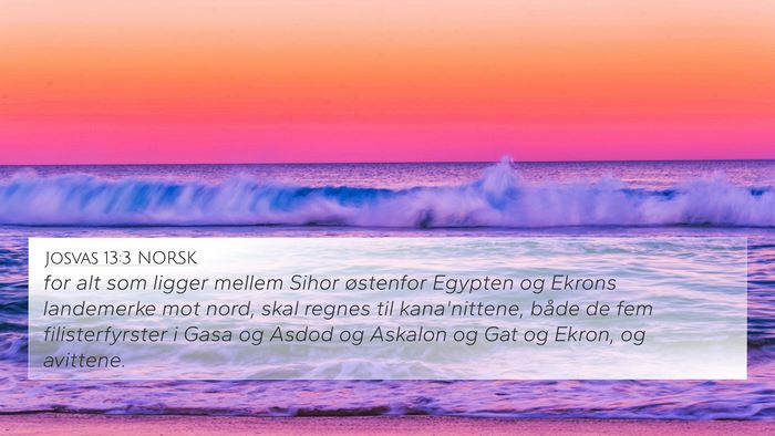 Josvas 13:3 NORSK Bible Verse Image