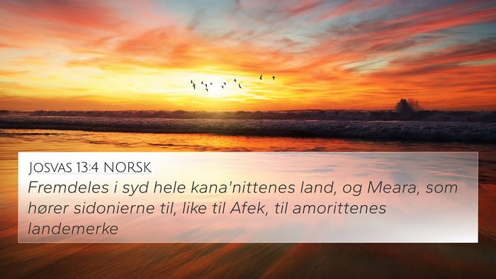Josvas 13:4 NORSK Bible Verse Image