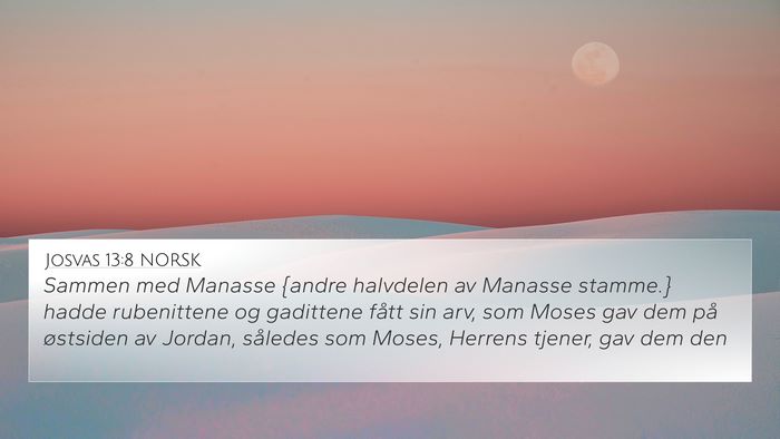 Josvas 13:8 NORSK Bible Verse Image