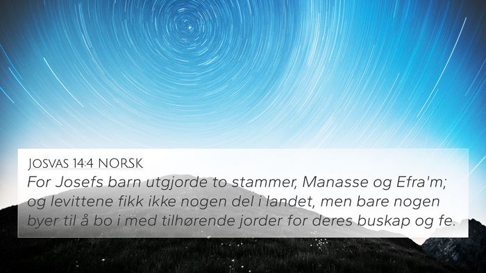 Josvas 14:4 NORSK 4K Wallpaper - For Josefs barn utgjorde to stammer, Manasse og - 4K Wallpaper Bible Verse