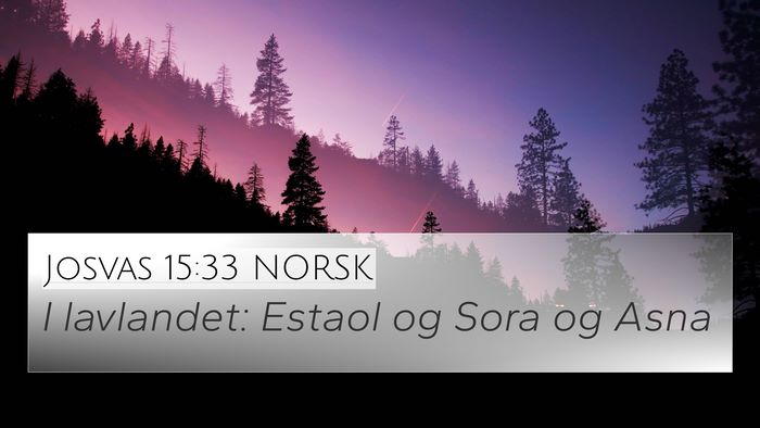 Josvas 15:33 NORSK Bible Verse Image