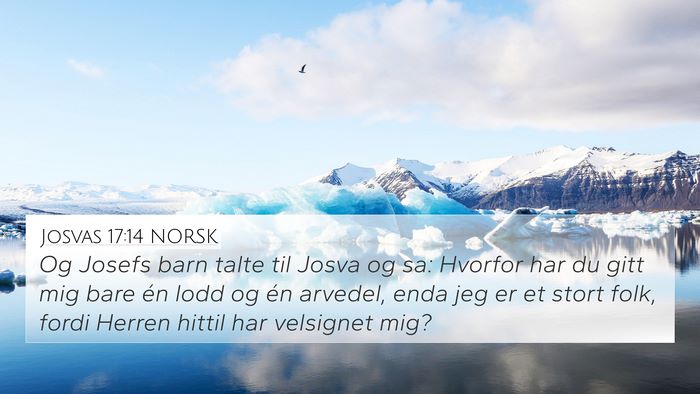 Josvas 17:14 NORSK Bible Verse Image
