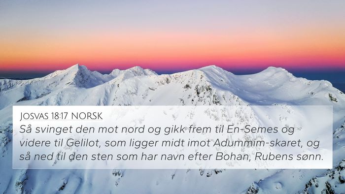 Josvas 18:17 NORSK Bible Verse Image