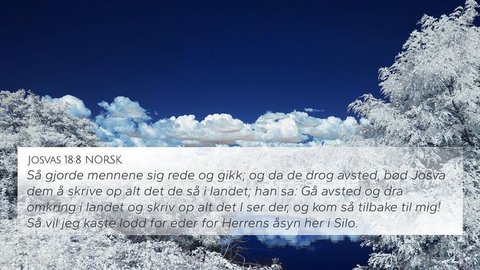 Josvas 18:8 NORSK Bible Verse Image