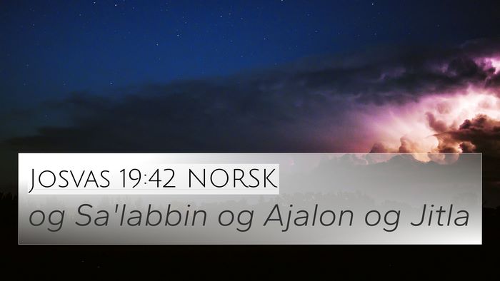 Josvas 19:42 NORSK Bible Verse Image