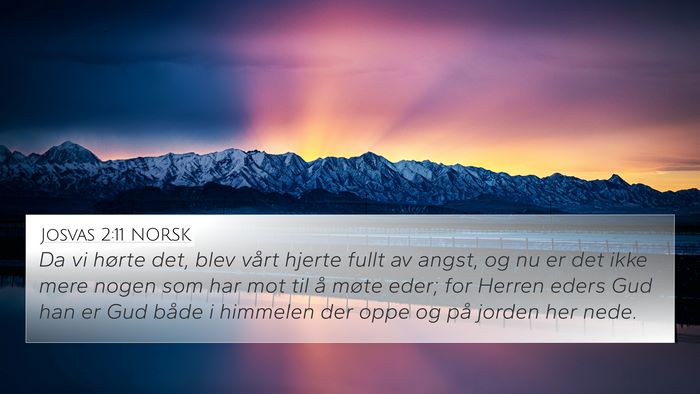 Josvas 2:11 NORSK Bible Verse Image