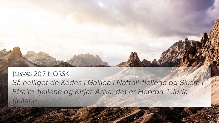 Josvas 20:7 NORSK Bible Verse Image