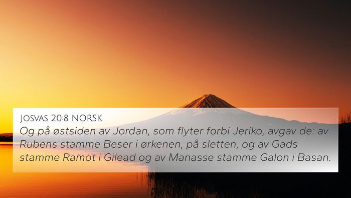 Josvas 20:8 NORSK Bible Verse Image