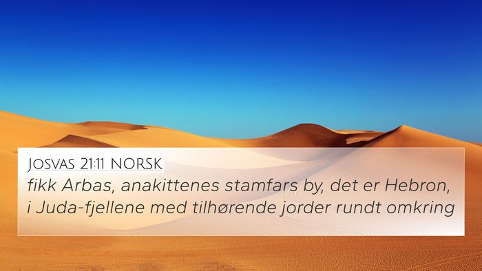 Josvas 21:11 NORSK Bible Verse Image
