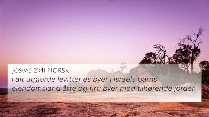 Josvas 21:41 NORSK Bible Verse Image