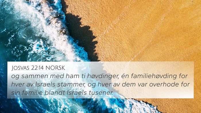 Josvas 22:14 NORSK Bible Verse Image