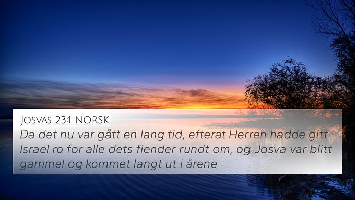 Josvas 23:1 NORSK Bible Verse Image