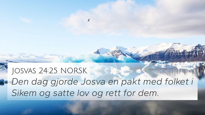 Josvas 24:25 NORSK 4K Wallpaper - Den dag gjorde Josva en pakt med folket i Sikem - 4K Wallpaper Bible Verse