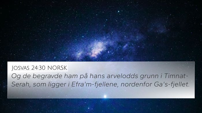 Josvas 24:30 NORSK Bible Verse Image
