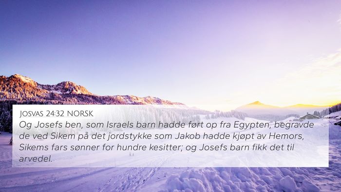 Josvas 24:32 NORSK Bible Verse Image