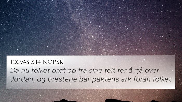 Josvas 3:14 NORSK Bible Verse Image
