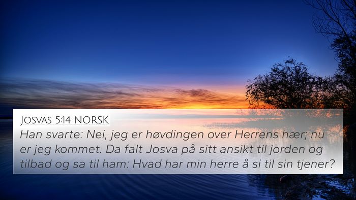 Josvas 5:14 NORSK Bible Verse Image