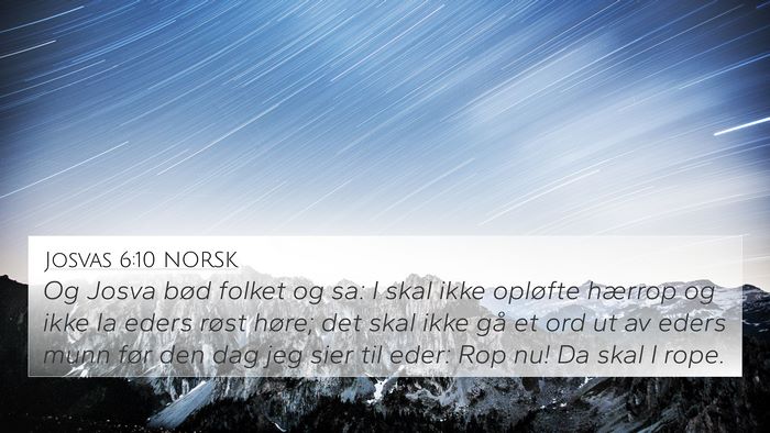 Josvas 6:10 NORSK Bible Verse Image