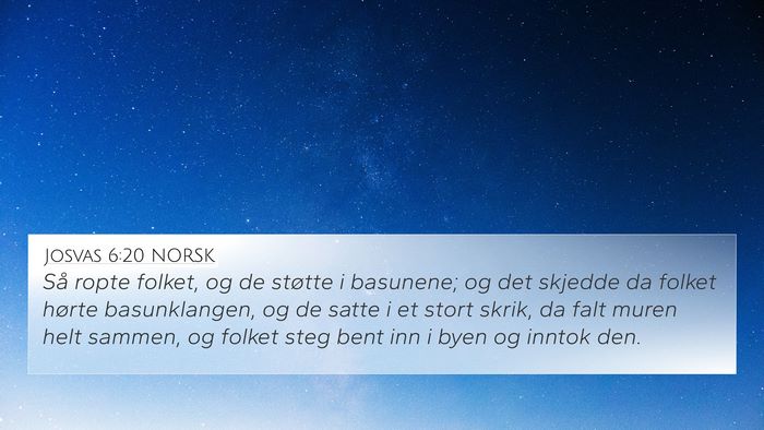Josvas 6:20 NORSK Bible Verse Image
