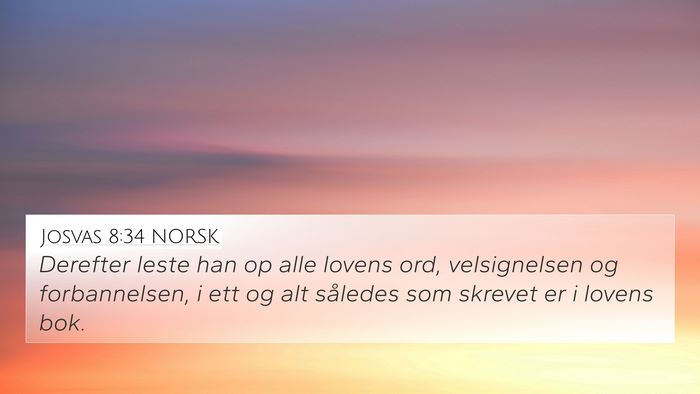 Josvas 8:34 NORSK Bible Verse Image