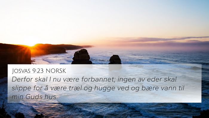 Josvas 9:23 NORSK Bible Verse Image