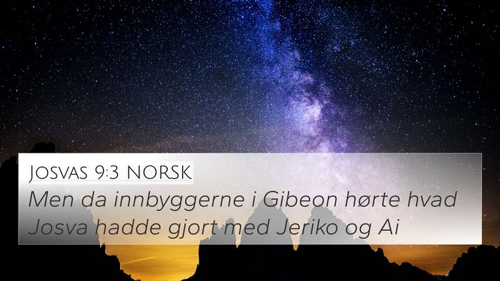 Josvas 9:3 NORSK Bible Verse Image