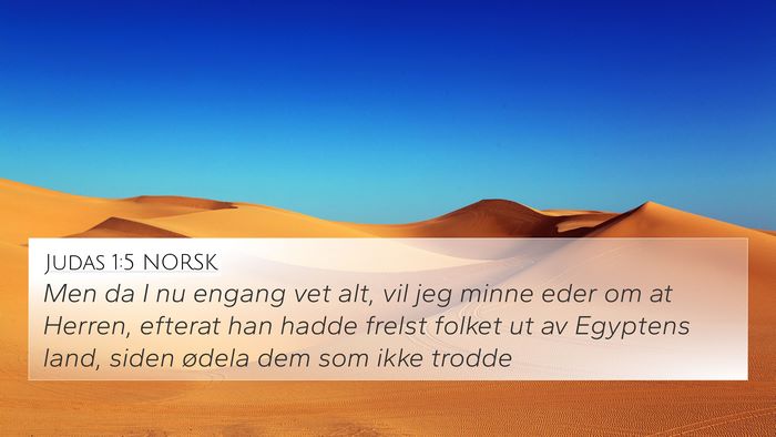 Judas 1:5 NORSK Bible Verse Image