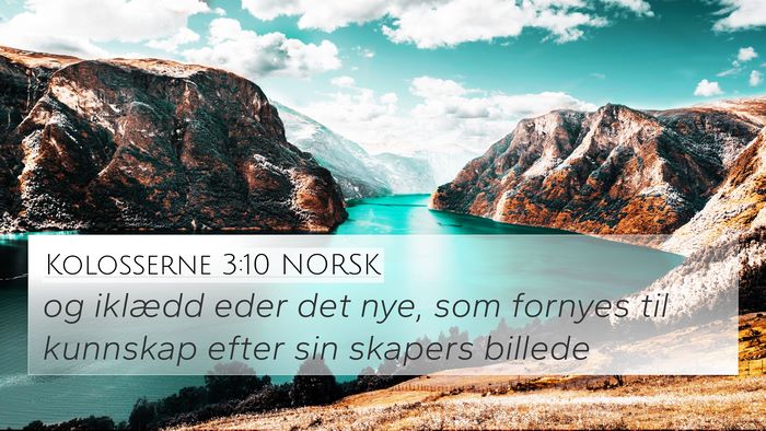 Kolosserne 3:10 NORSK Bible Verse Image