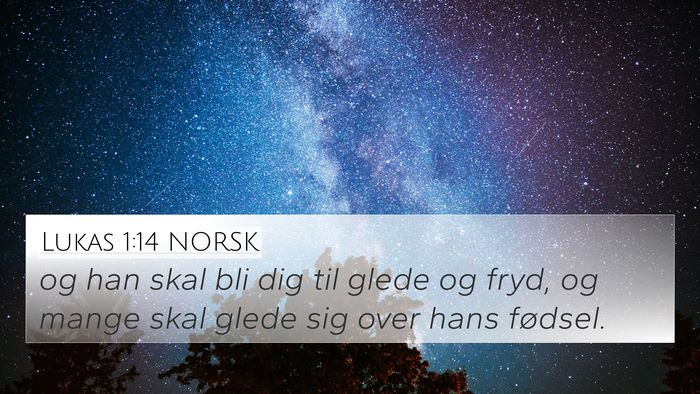 Lukas 1:14 NORSK Bible Verse Image