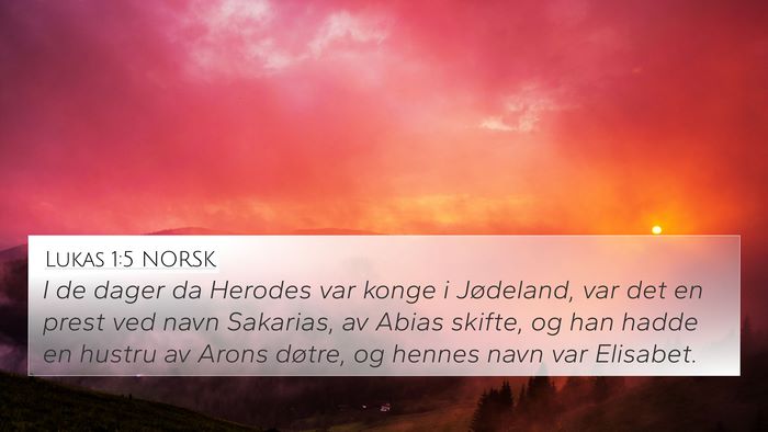 Lukas 1:5 NORSK Bible Verse Image