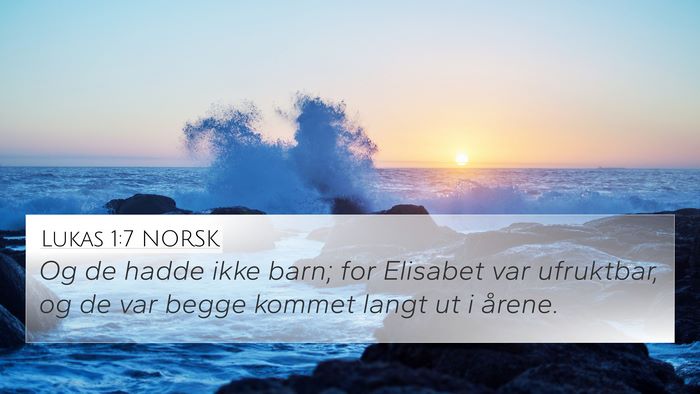Lukas 1:7 NORSK Bible Verse Image