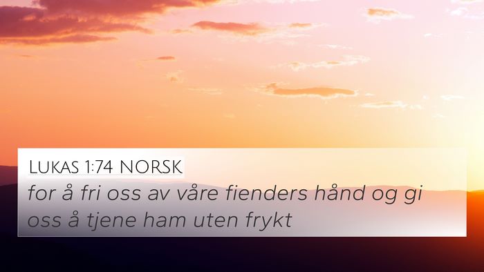 Lukas 1:74 NORSK Bible Verse Image