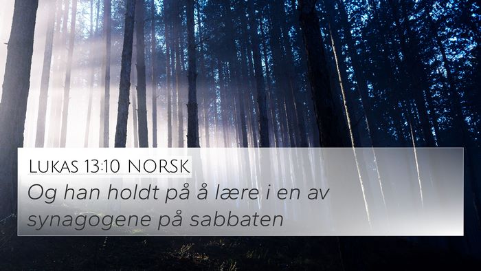Lukas 13:10 NORSK Bible Verse Image