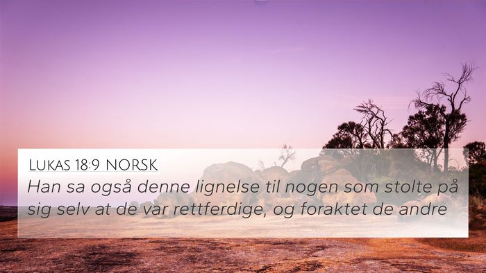 Lukas 18:9 NORSK Bible Verse Image