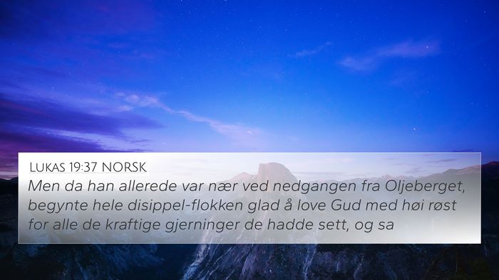Lukas 19:37 NORSK Bible Verse Image