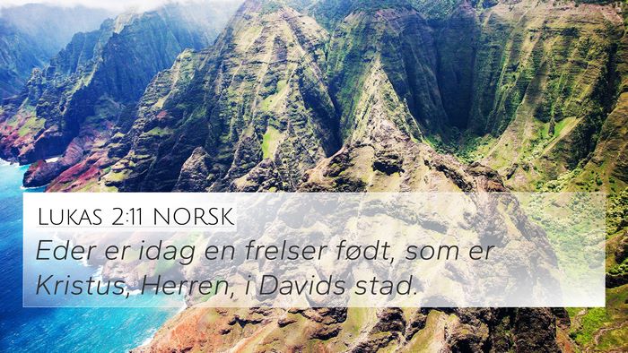 Lukas 2:11 NORSK 4K Wallpaper - Eder er idag en frelser født, som er Kristus, - 4K Wallpaper Bible Verse