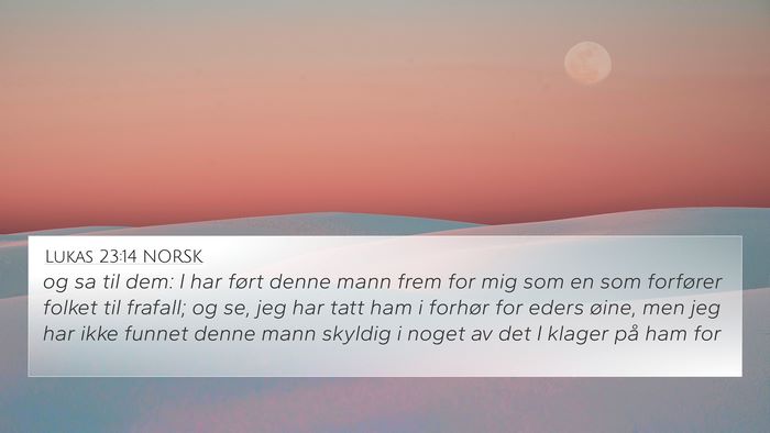 Lukas 23:14 NORSK Bible Verse Image
