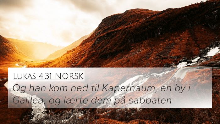 Lukas 4:31 NORSK Bible Verse Image