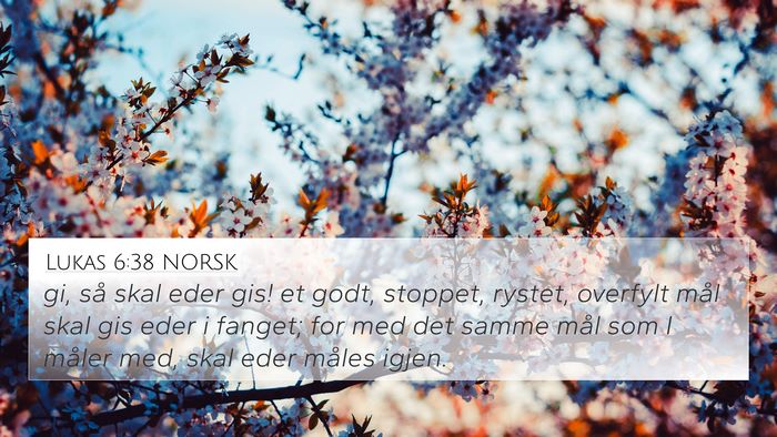 Lukas 6:38 NORSK Bible Verse Image