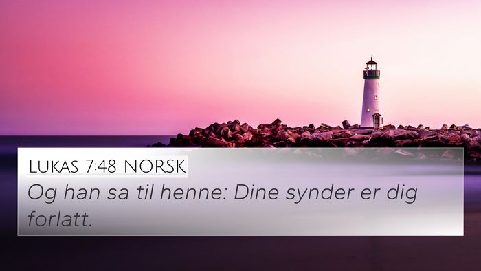 Lukas 7:48 NORSK Bible Verse Image