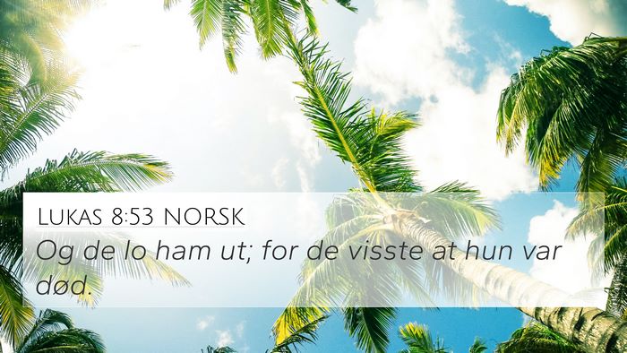 Lukas 8:53 NORSK Bible Verse Image