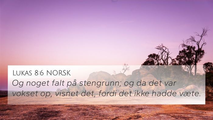 Lukas 8:6 NORSK Bible Verse Image